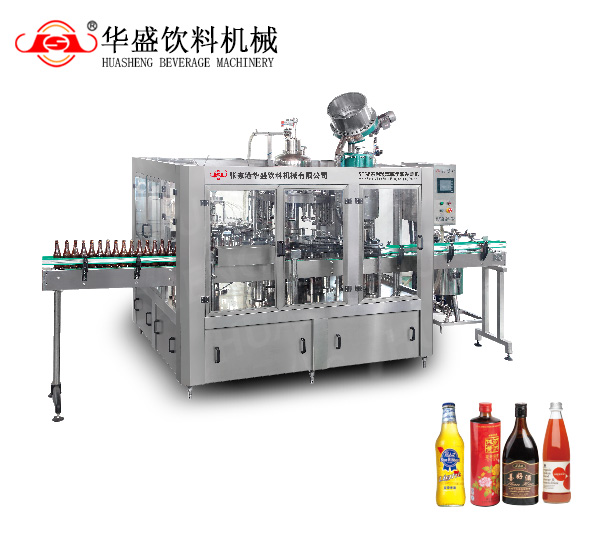 Glass Bottle Rinsing Filling Capping 3 In 1 Monoblock Machine For Liquor
